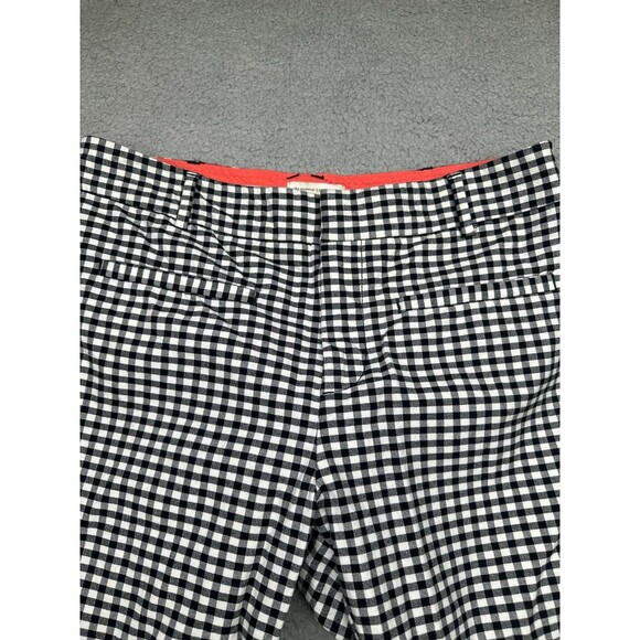 Anthropologie The Essential Crop Flare Black & White Gingham Check Pants...sz 8 - Picture 2 of 7